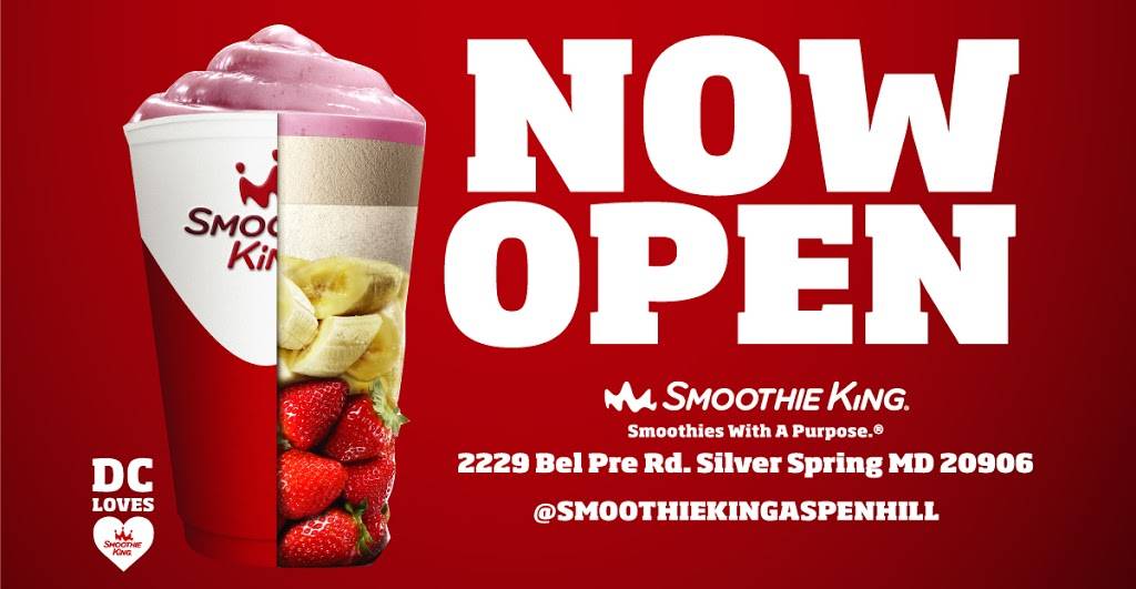 Smoothie King Aspen Hill | restaurant | 2229 Bel Pre Rd, Silver Spring, MD 20906, USA | 2408802099 OR +1 240-880-2099