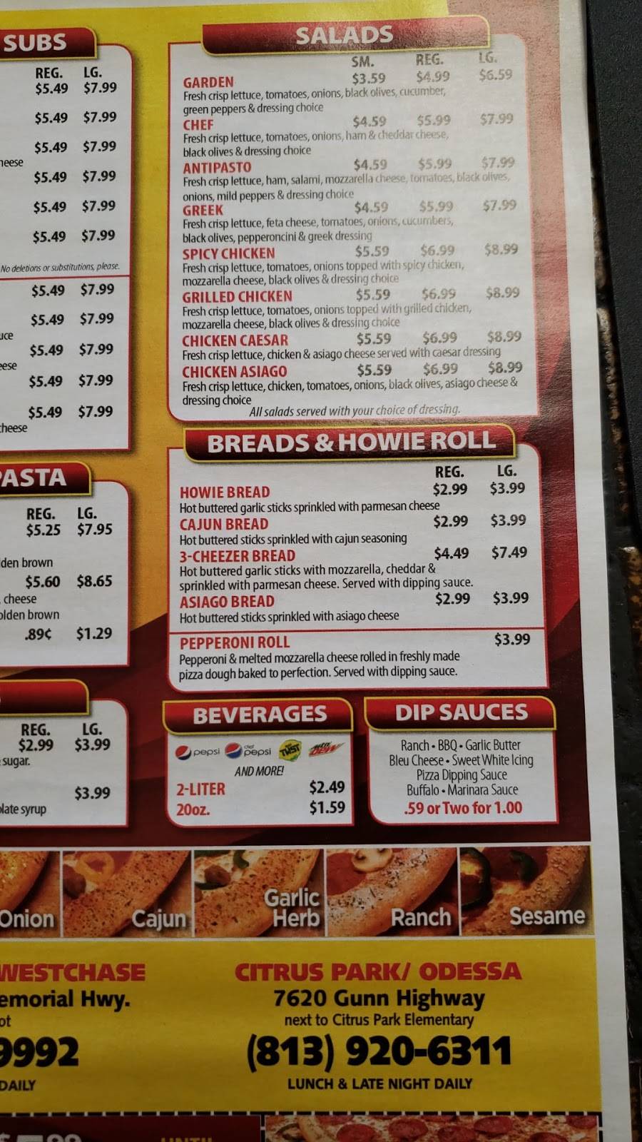 Hungry Howies Pizza | meal delivery | 7620 Gunn Hwy #130, Tampa, FL 33625, USA | 8139206311 OR +1 813-920-6311