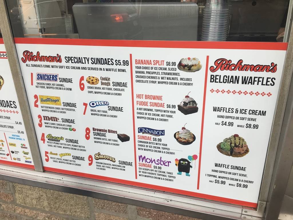 Richmans Ice Cream | restaurant | 1594 Market St, Linwood, PA 19061, USA | 6104850196 OR +1 610-485-0196