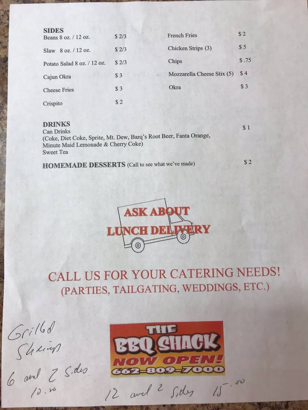 The BBQ shack | restaurant | 829 Middleton Rd, Winona, MS 38967, USA | 6628097000 OR +1 662-809-7000