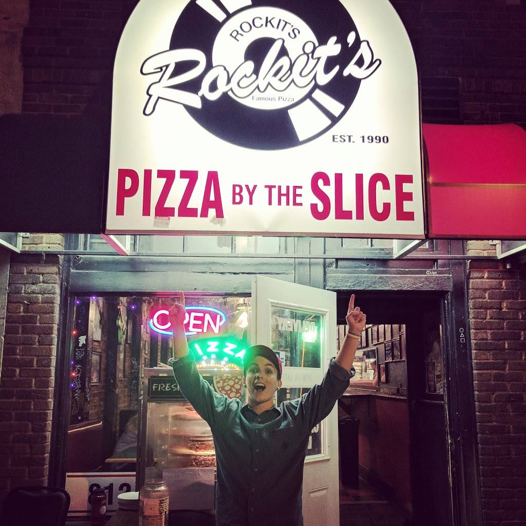 Rockits Famous Pizza | restaurant | 222 N Walnut St, Bloomington, IN 47404, USA | 8123367625 OR +1 812-336-7625