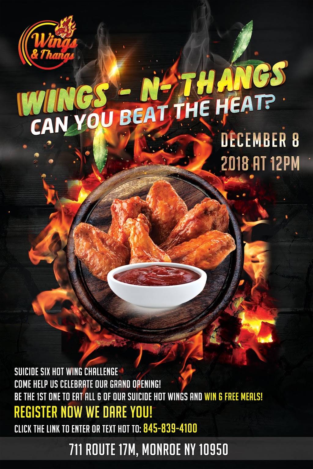 Wings -N- Thangs | restaurant | 711 NY-17M, Monroe, NY 10950, USA | 8452383502 OR +1 845-238-3502