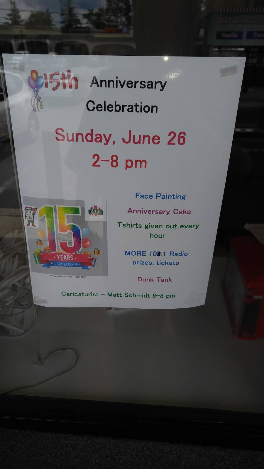 Ritas Italian Ice & Frozen Custard | restaurant | 2105 Sproul Rd, Broomall, PA 19008, USA | 6103550340 OR +1 610-355-0340