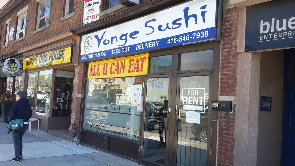 Yonge Sushi | restaurant | 3421 Yonge St, North York, ON M4N 2N1, Canada | 4165467938 OR +1 416-546-7938