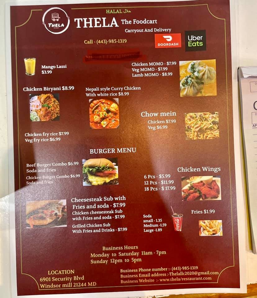 Thela The Food Cart | restaurant | 6901 Security Blvd, Baltimore, MD 21244, USA | 4439851319 OR +1 443-985-1319