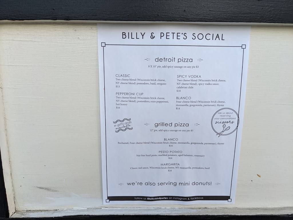 Billy & Petes Social | restaurant | 121 Myrtle Blvd, Larchmont, NY 10538, USA | 9149095289 OR +1 914-909-5289