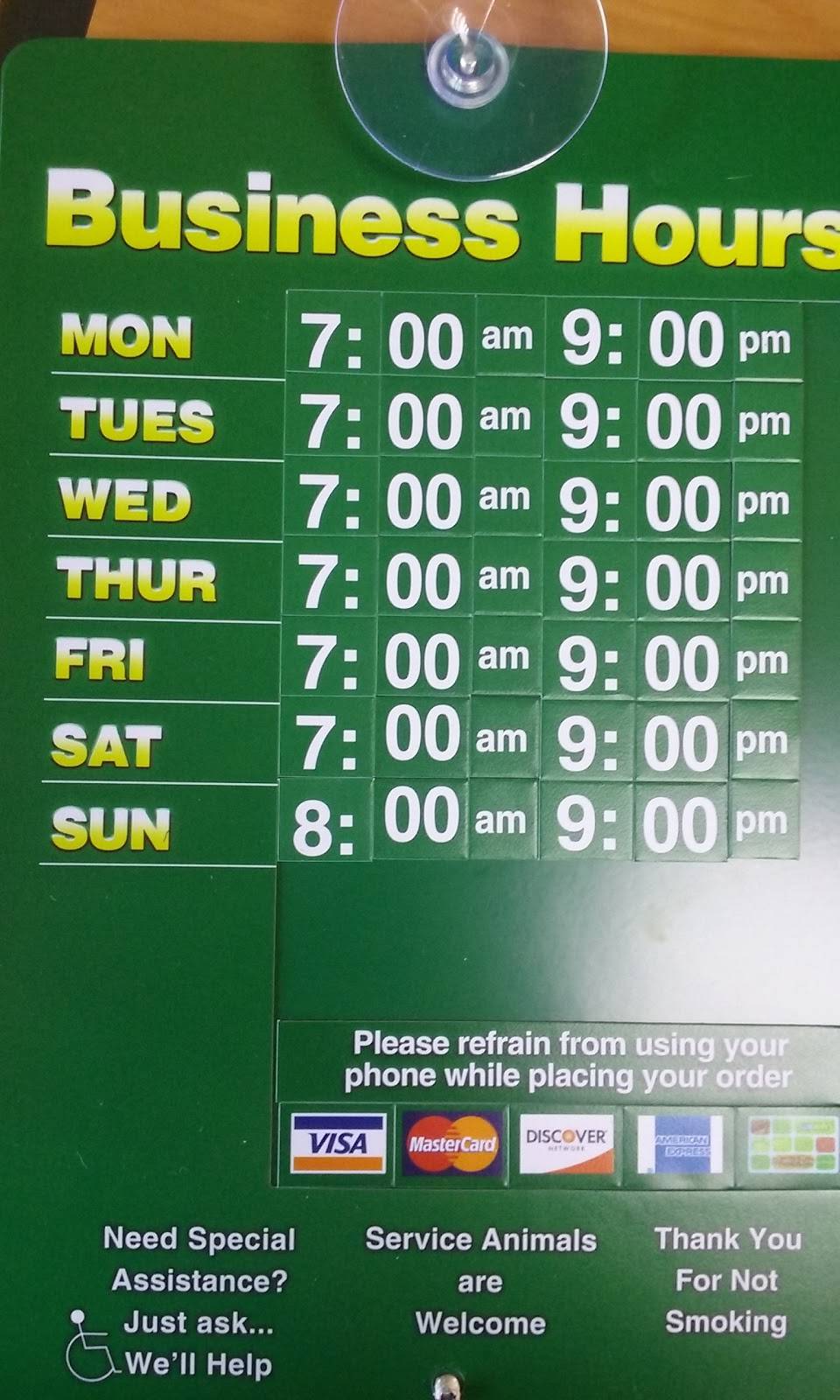 Subway | restaurant | 13435 S McCall Rd, Port Charlotte, FL 33981, USA | 9416980165 OR +1 941-698-0165