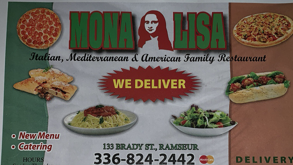 Mona Lisa Italian & American | restaurant | 133 Brady St Exd, Ramseur, NC 27316, USA | 3368242442 OR +1 336-824-2442