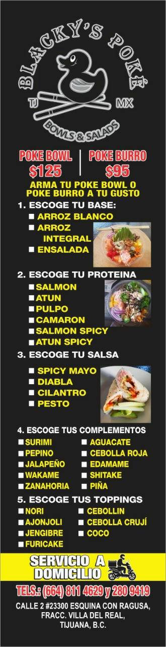 Blackys Poke | restaurant | calle 2 23300 esquina con, Calle Ragusa, Villa del Real I, 22205 Tijuana, B.C., Mexico | 6648114629 OR +52 664 811 4629