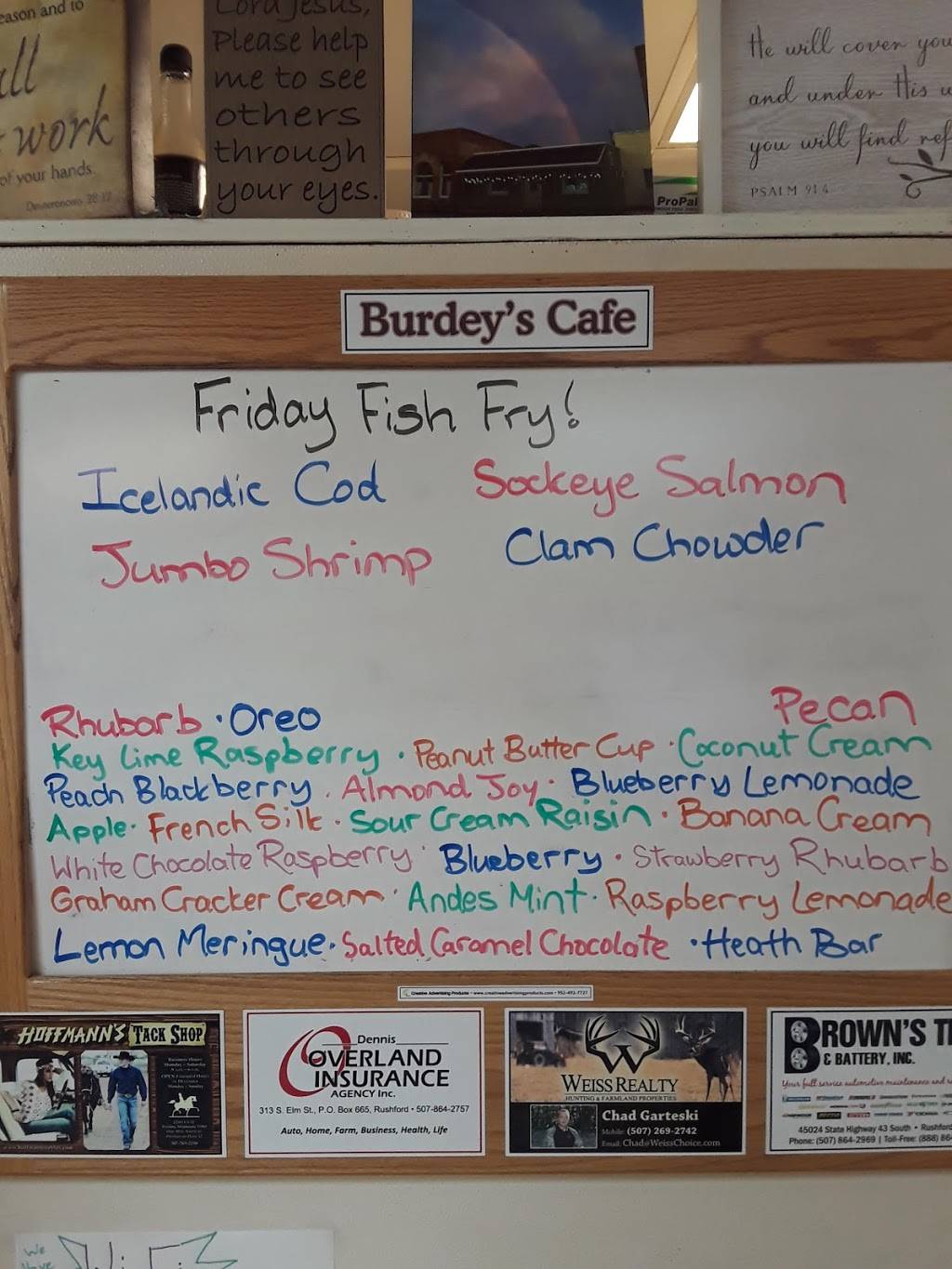 Burdeys Cafe | restaurant | 417 Mill St, Peterson, MN 55962, USA | 5078752424 OR +1 507-875-2424