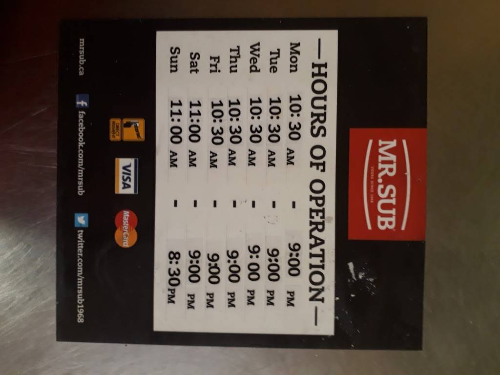 Mr.Sub | restaurant | 16 Richmond Blvd, Napanee, ON K7R 4A3, Canada | 6133540359 OR +1 613-354-0359