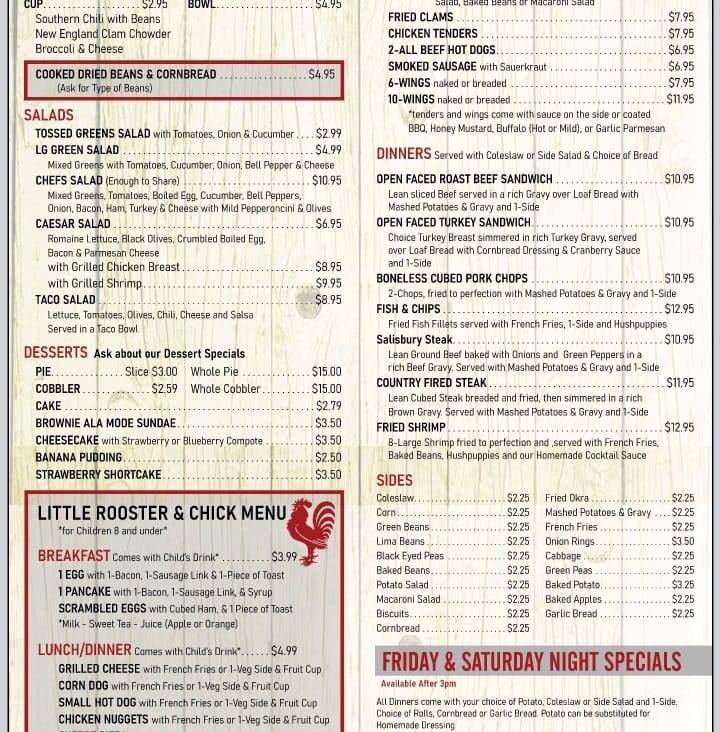 Red Rooster Cafe | restaurant | 9 2nd Ave, Clendenin, WV 25045, USA | 3045486499 OR +1 304-548-6499