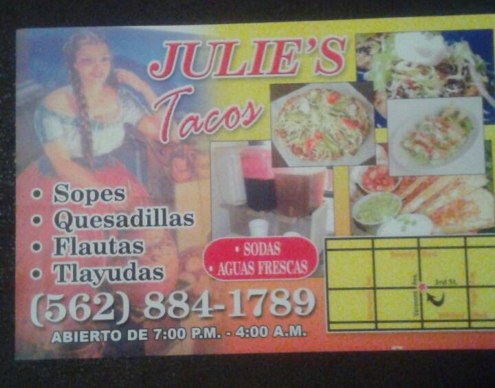 Julies Tacos | restaurant | 200 Vermont Ave, Los Angeles, CA 90004, USA | 5628841789 OR +1 562-884-1789