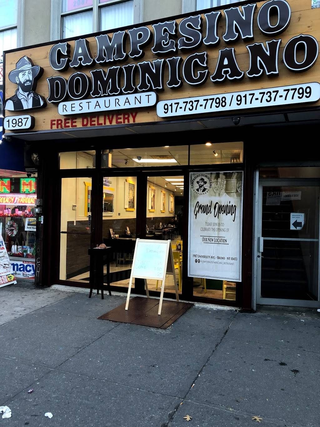 Campesino Dominicano Restaurant | restaurant | 1987 University Ave, Bronx, NY 10453, USA | 9177377798 OR +1 917-737-7798