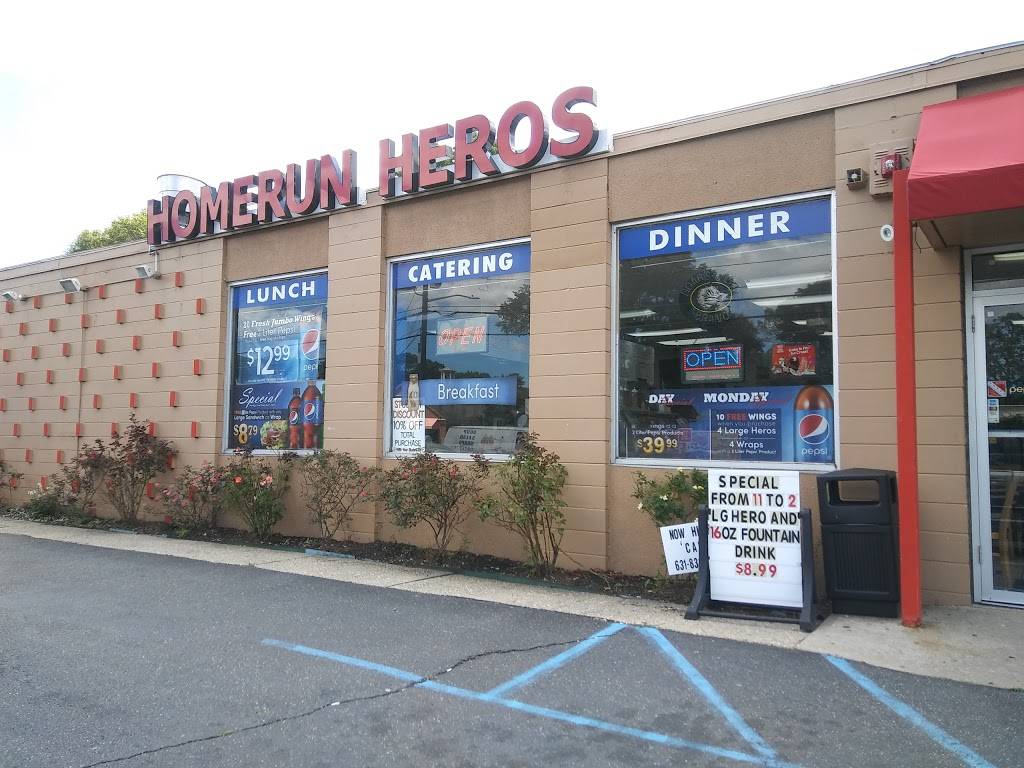 HOMERUN HEROS | meal takeaway | 1366 Middle Country Rd, Centereach, NY 11720, USA | 6314510400 OR +1 631-451-0400