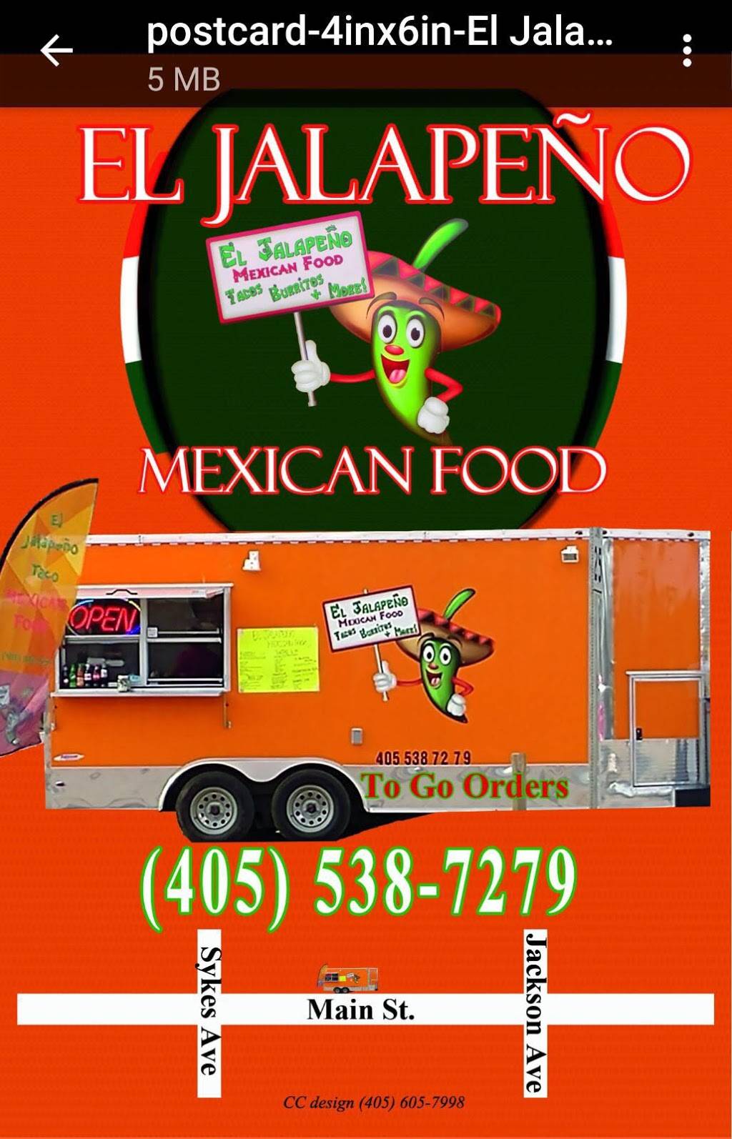 El Jalapeno Tacos | restaurant | 504N N Main St, Kingfisher, OK 73750, USA | 4055387279 OR +1 405-538-7279