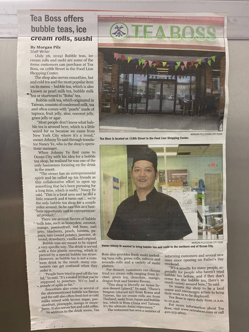 Tea Boss | meal takeaway | 11805 Coastal Hwy unit b, Ocean City, MD 21842, USA | 4102134693 OR +1 410-213-4693