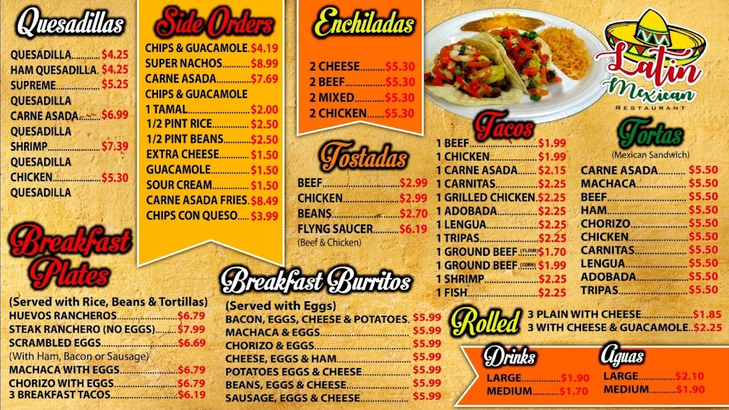 Latin Mexican restaurant | restaurant | 9310 W Central Ave, Wichita, KS 67212, USA | 3162608216 OR +1 316-260-8216