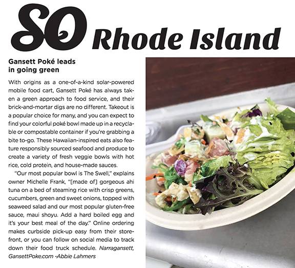 Gansett Poke | meal takeaway | 1004 Boston Neck Rd, Narragansett, RI 02882, USA | 4015157357 OR +1 401-515-7357