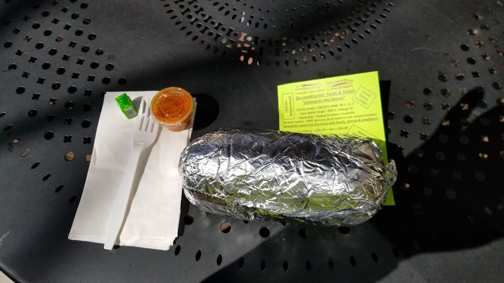 Johnny Burrito | restaurant | 301 S Tryon St, Charlotte, NC 28282, USA | 7043714448 OR +1 704-371-4448
