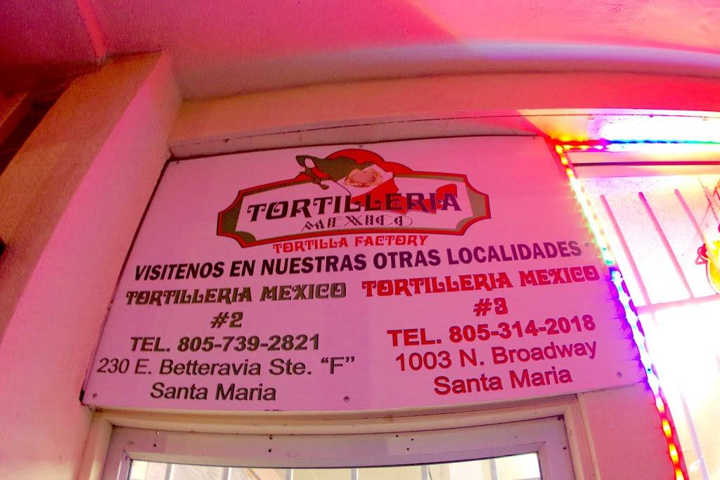 Tortilleria Mexico | restaurant | 1537 S Broadway, Santa Maria, CA 93454, USA | 8059221021 OR +1 805-922-1021