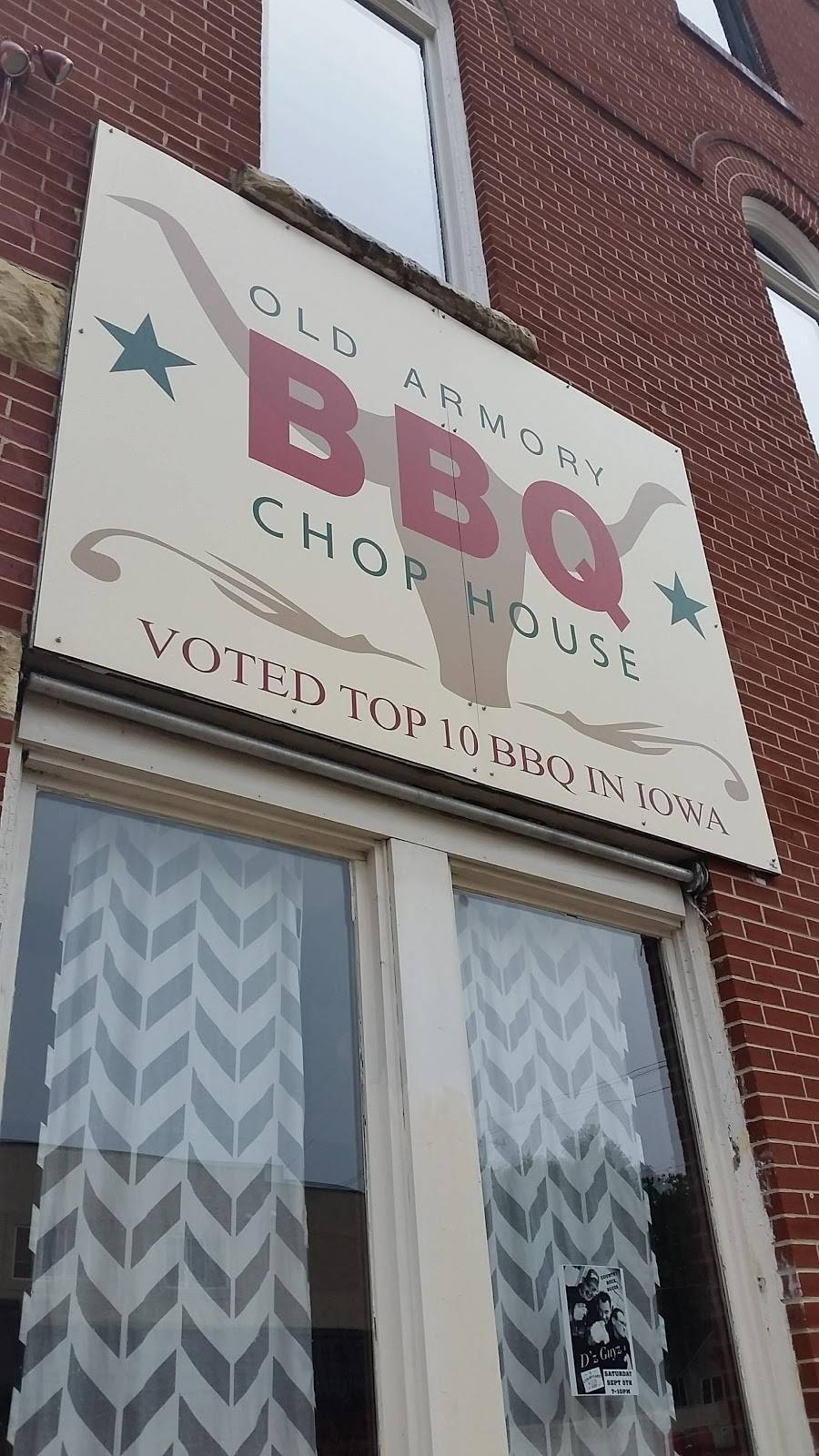 Old Armory BBQ | restaurant | 421 W Water St, Decorah, IA 52101, USA | 5633826208 OR +1 563-382-6208