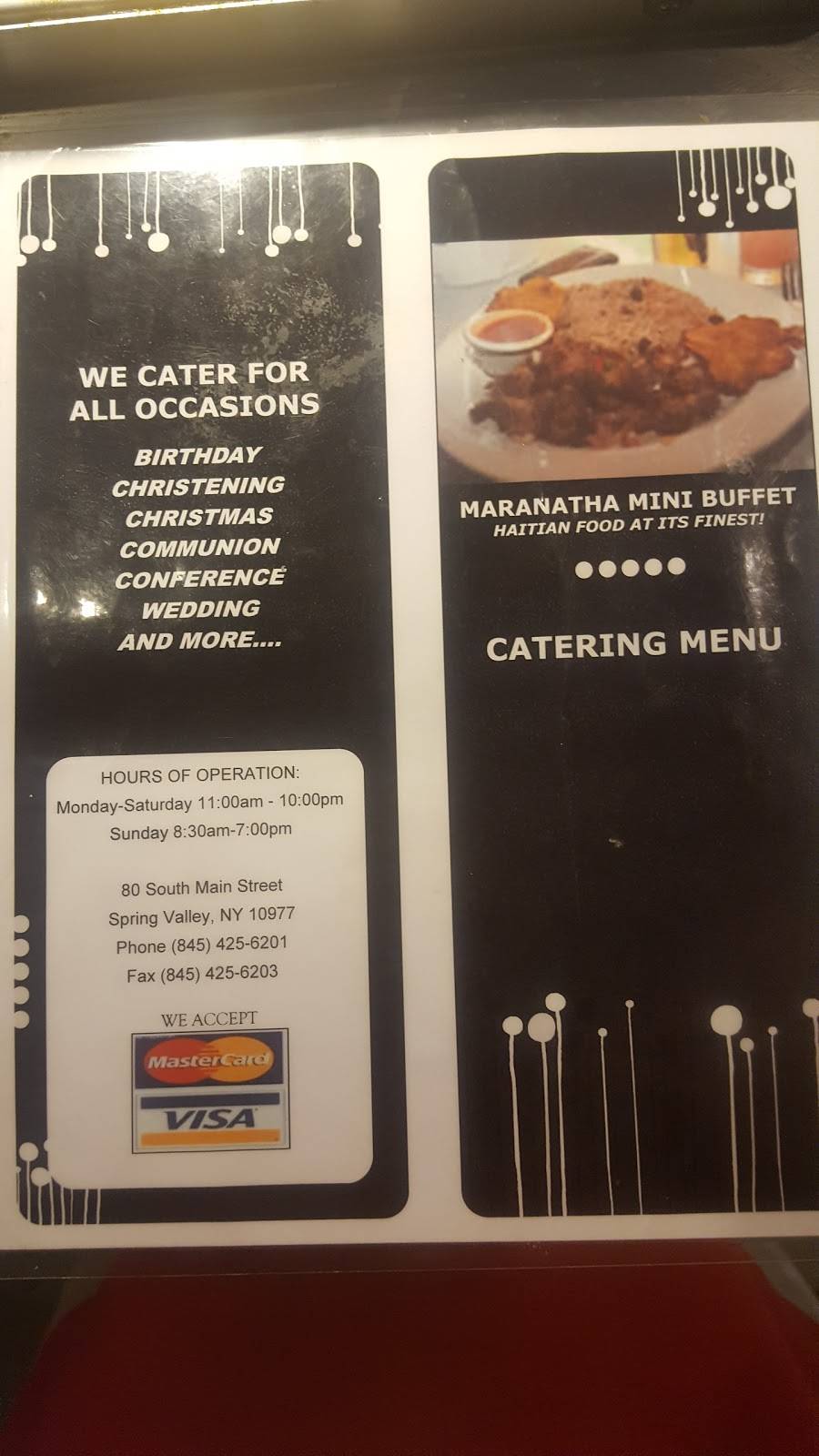 Maranatha Restaurant | restaurant | 80 S Main St, Spring Valley, NY 10977, USA | 8454256201 OR +1 845-425-6201