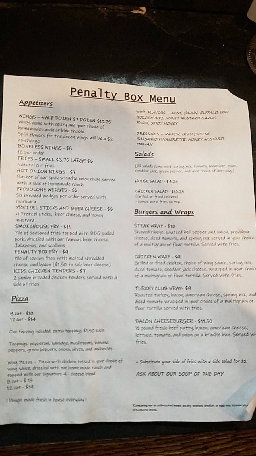 Penalty Box | restaurant | 1220 Freedom Crider Rd #9317, Freedom, PA 15042, USA | 7247741214 OR +1 724-774-1214