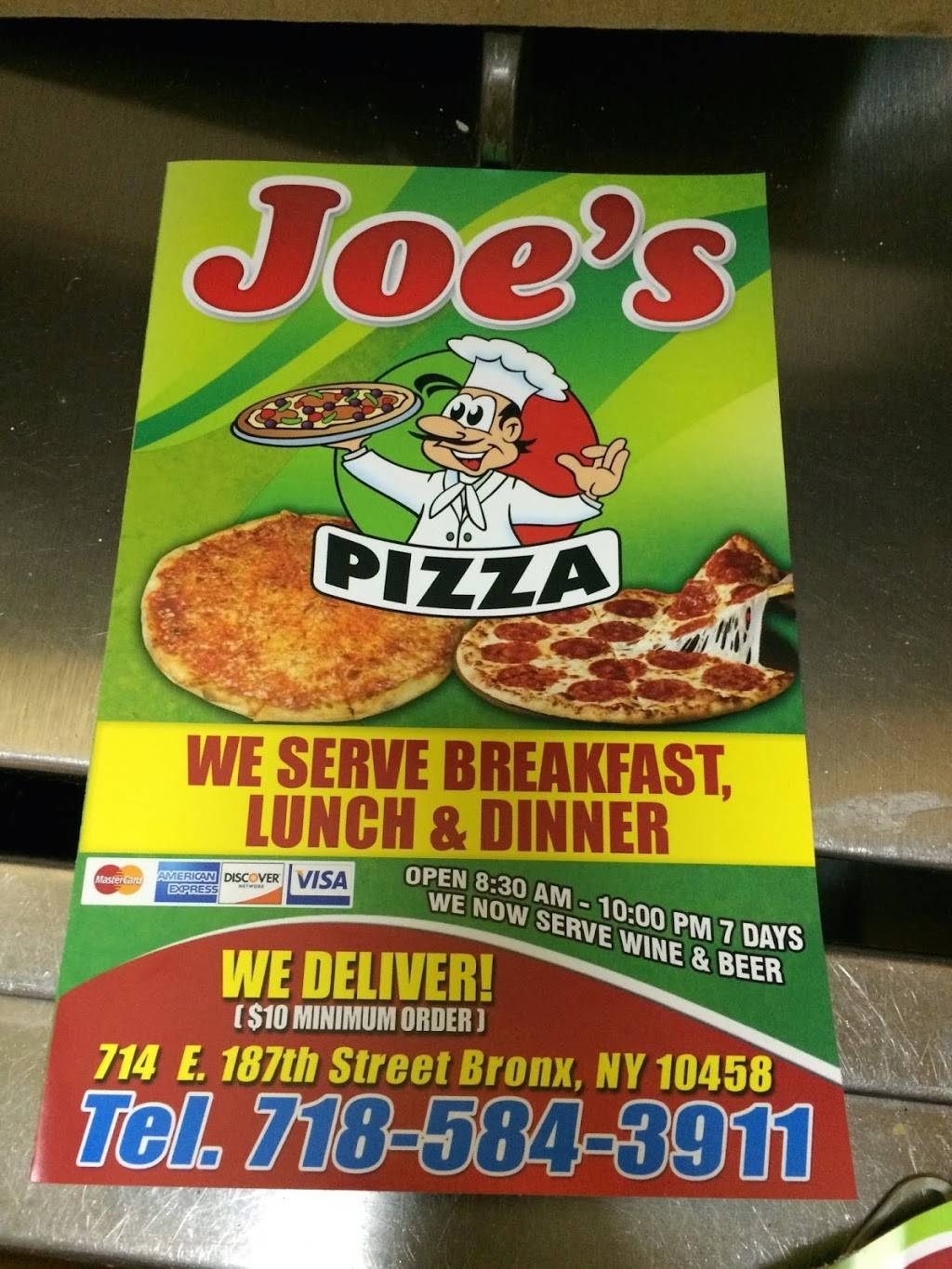Joes Pizza | restaurant | 714 E 187th St, The Bronx, NY 10458, USA | 7185843911 OR +1 718-584-3911