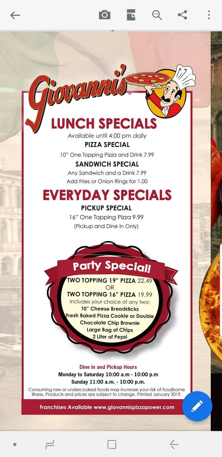 Giovannis Pizza of Huntington | restaurant | 2002 3rd Ave, Huntington, WV 25703, USA | 6813783459 OR +1 681-378-3459