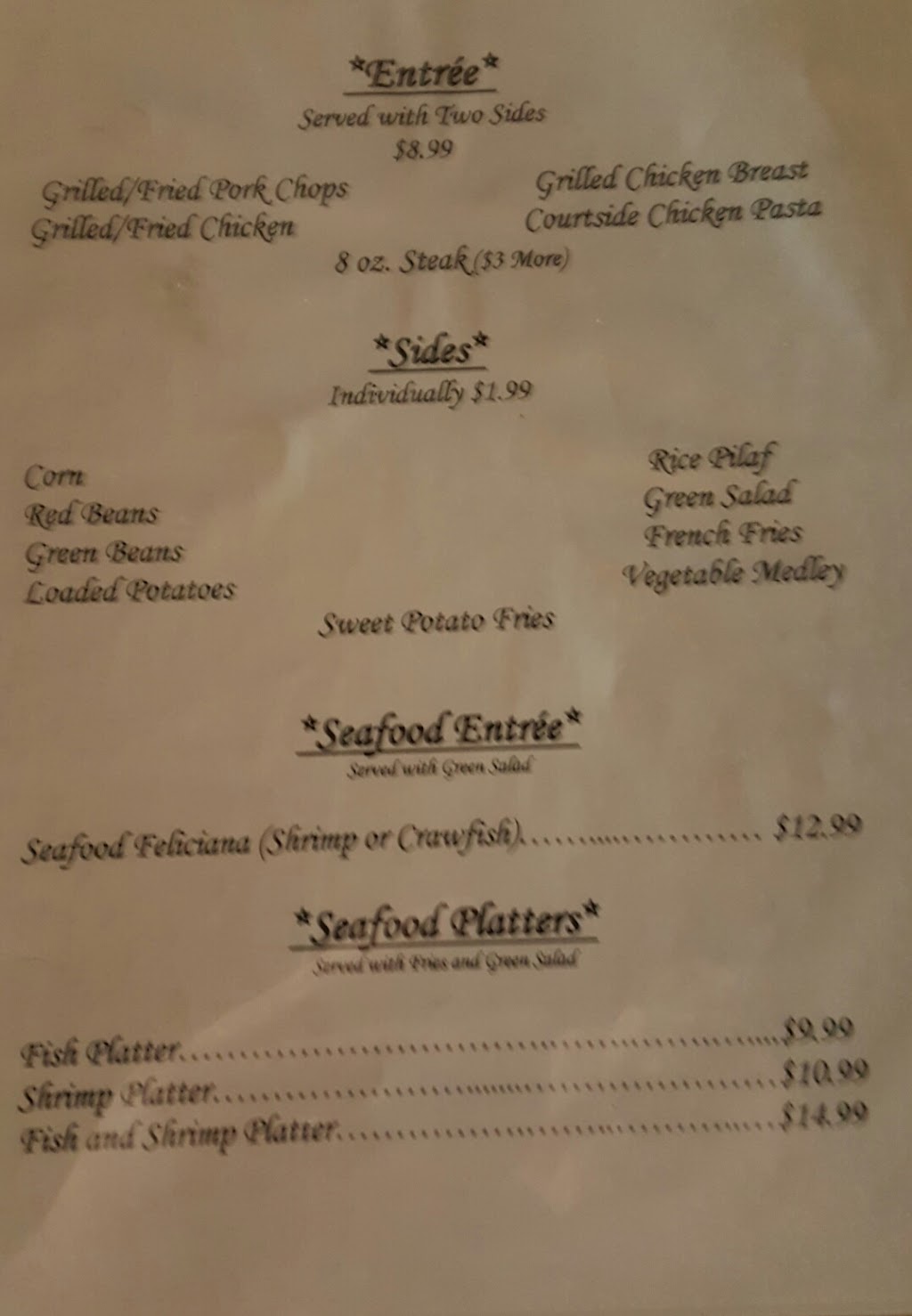 COURTSIDE RESTAURANT AND EVENT CENTER | restaurant | 11302 Bank St, Clinton, LA 70722, USA | 2252447040 OR +1 225-244-7040