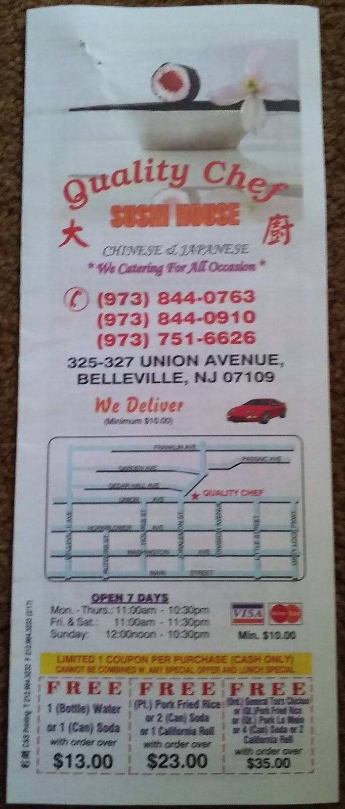 Quality Chef | restaurant | 327 Union Ave, Belleville, NJ 07109, USA | 9738440763 OR +1 973-844-0763