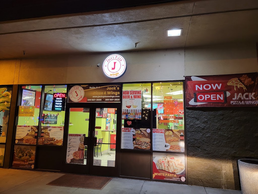 Jacks Pizza & Wings | restaurant | 1400 Standiford Ave suite 1, Modesto, CA 95350, USA | 2095672660 OR +1 209-567-2660
