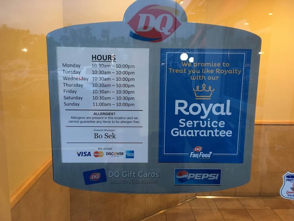 Dairy Queen Grill & Chill | restaurant | 723 W Pike St, Goshen, IN 46526, USA | 5745335114 OR +1 574-533-5114