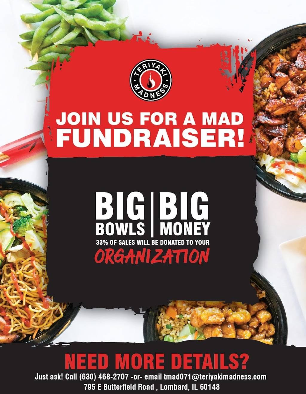 Teriyaki Madness | restaurant | 795 Butterfield Rd, Lombard, IL 60148, USA | 6304682707 OR +1 630-468-2707