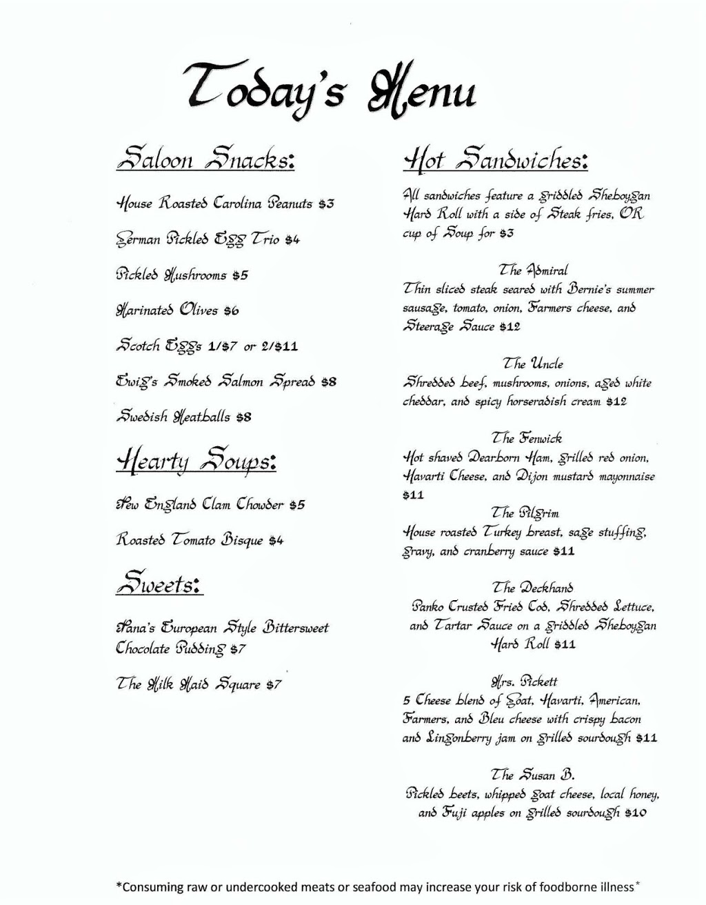 The Steerage Dining Saloon | restaurant | 218 N Franklin St, Port Washington, WI 53074, USA | 2622354281 OR +1 262-235-4281