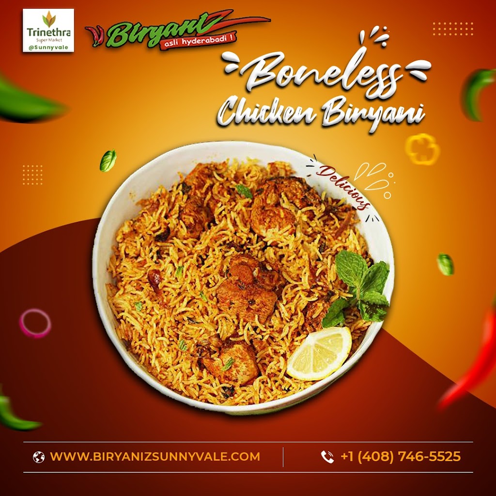 Biryaniz Sunnyvale (Trinetra food court) | restaurant | 812 W El Camino Real, Sunnyvale, CA 94087, USA | 4087465525 OR +1 408-746-5525