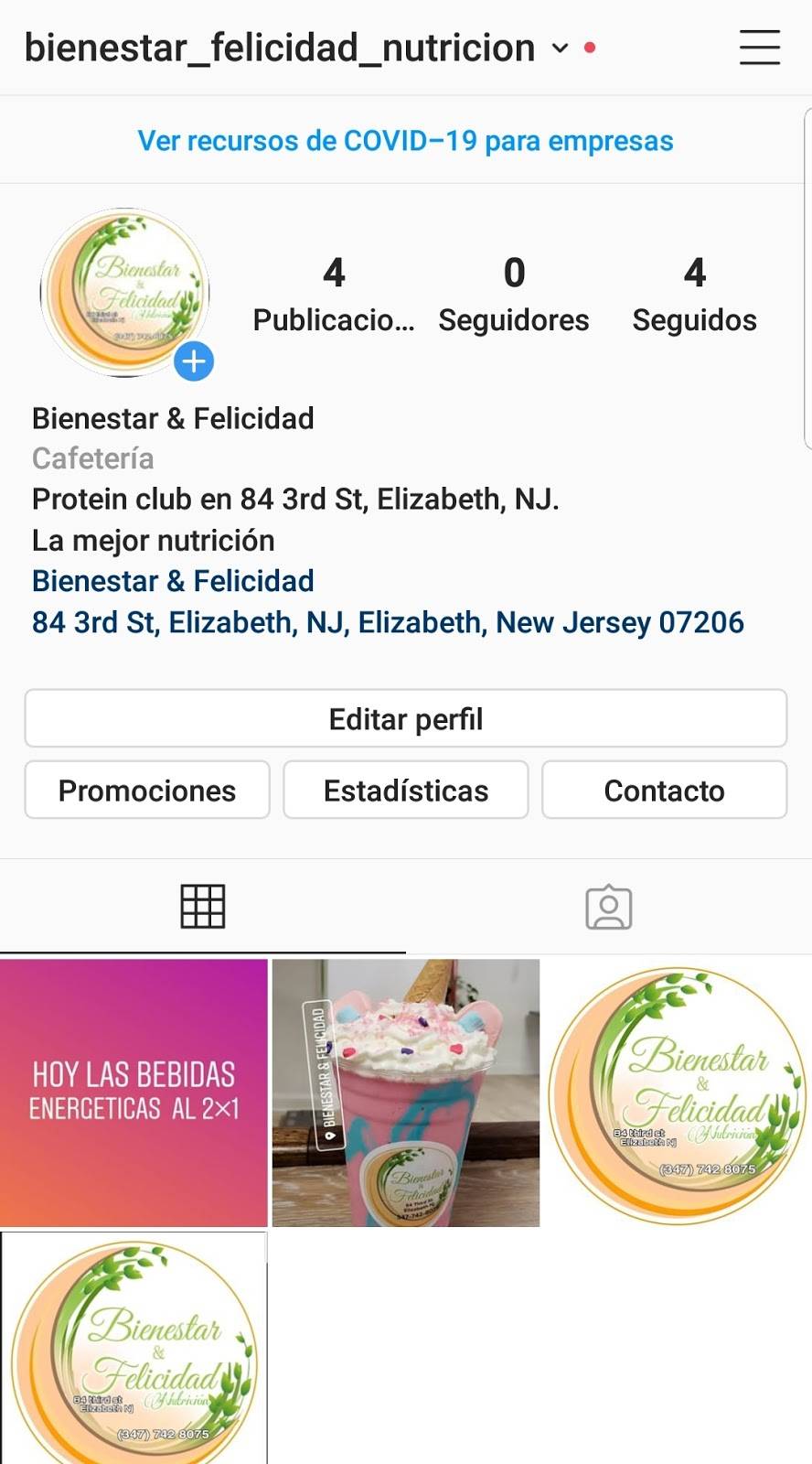 Bienestar & Felicidad | meal takeaway | 84 3rd St, Elizabeth, NJ 07206, USA | 3477428075 OR +1 347-742-8075
