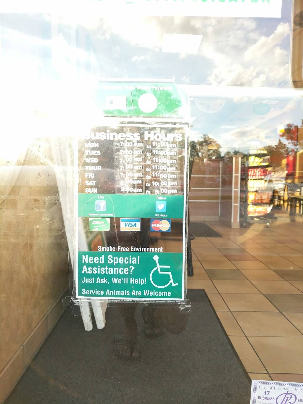 Subway Restaurants | restaurant | 1209A N Elmhurst Rd, Prospect Heights, IL 60070, USA | 8474598876 OR +1 847-459-8876