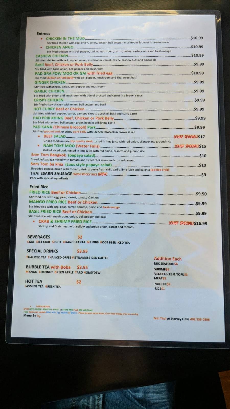 Mai Thai Restaurant | restaurant | 14618 W Center Rd, Omaha, NE 68144, USA | 4023330506 OR +1 402-333-0506