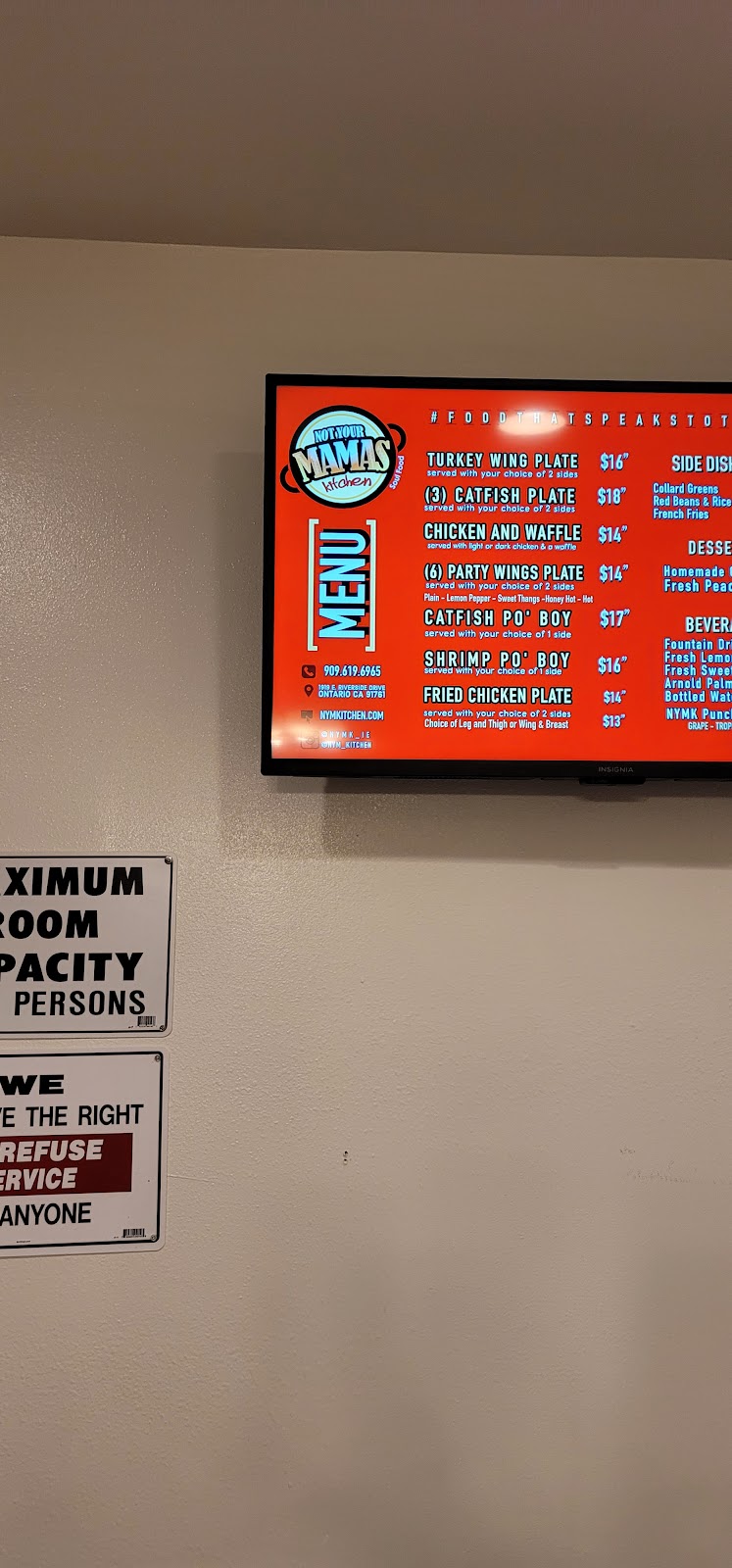 Not Your Mamas Kitchen - Soul Food | restaurant | 1919 E Riverside Dr, Ontario, CA 91761, USA | 9096196965 OR +1 909-619-6965