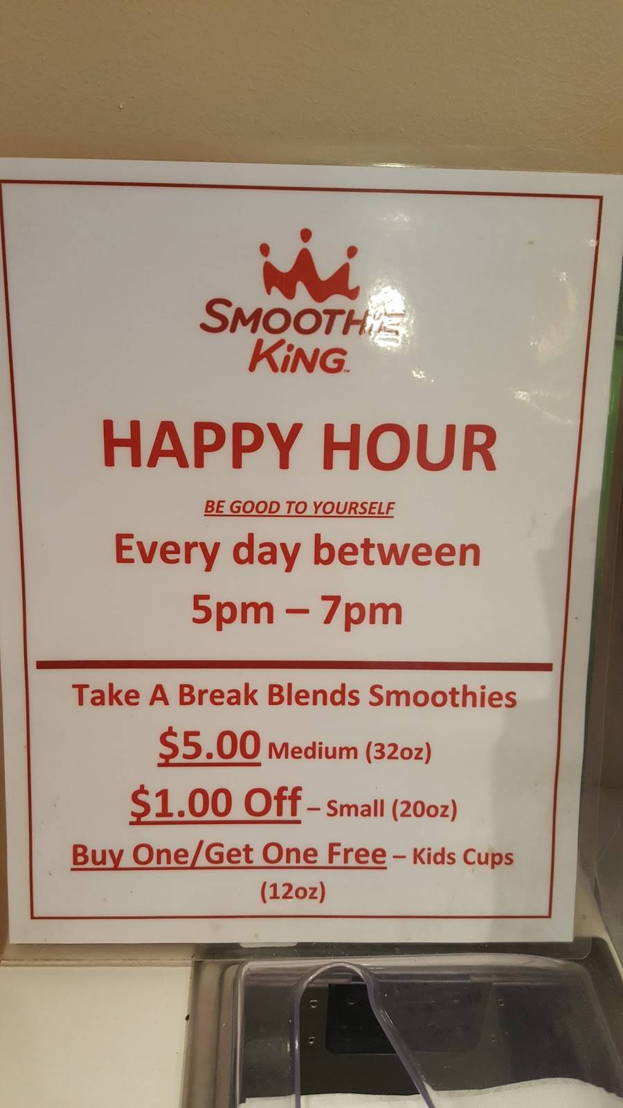 Smoothie King | restaurant | 4710 Bethesda Ave, Bethesda, MD 20814, USA | 3016560690 OR +1 301-656-0690
