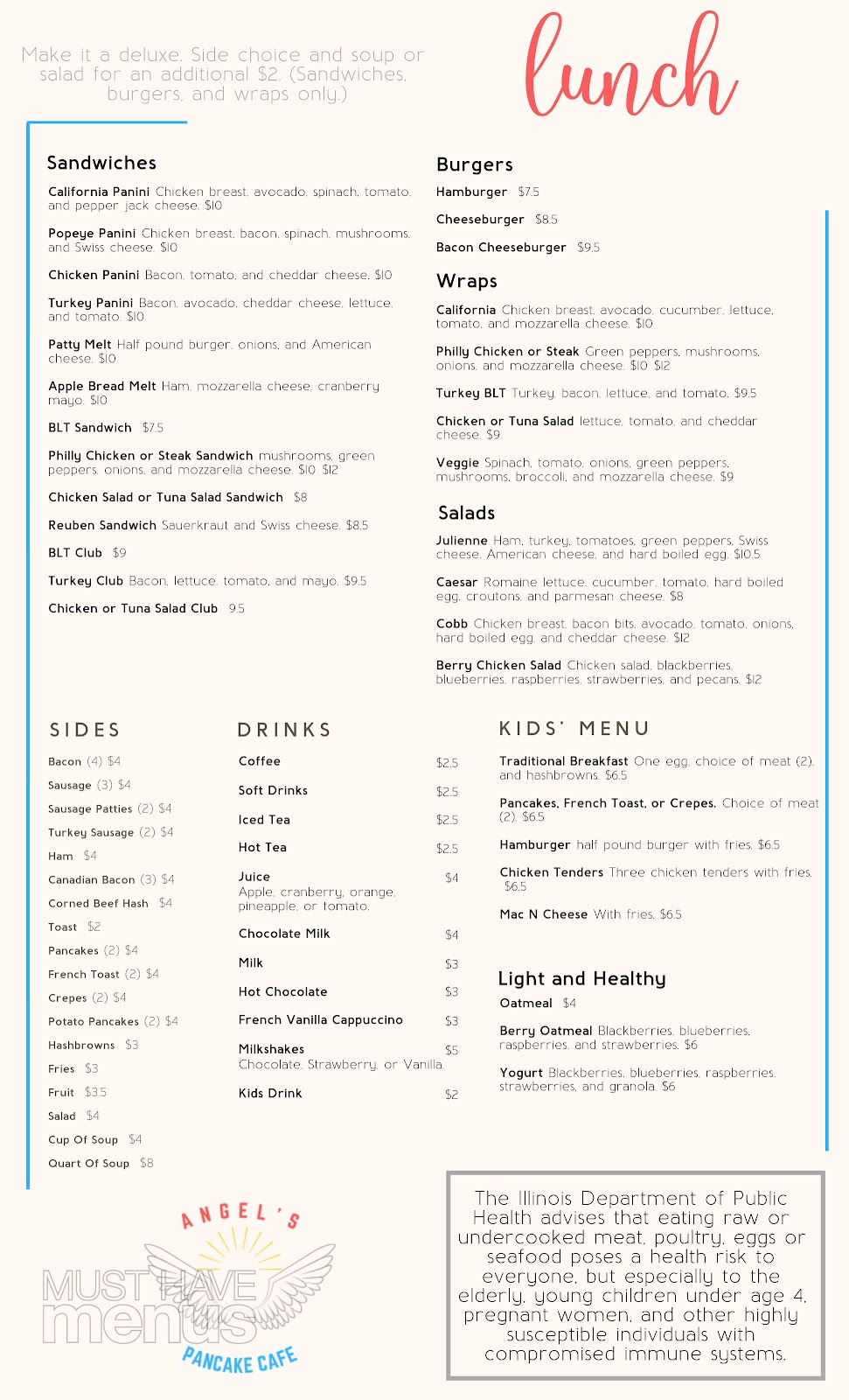 Angels Pancake Cafe | restaurant | 7947 Golf Rd, Morton Grove, IL 60053, USA | 2244702842 OR +1 224-470-2842