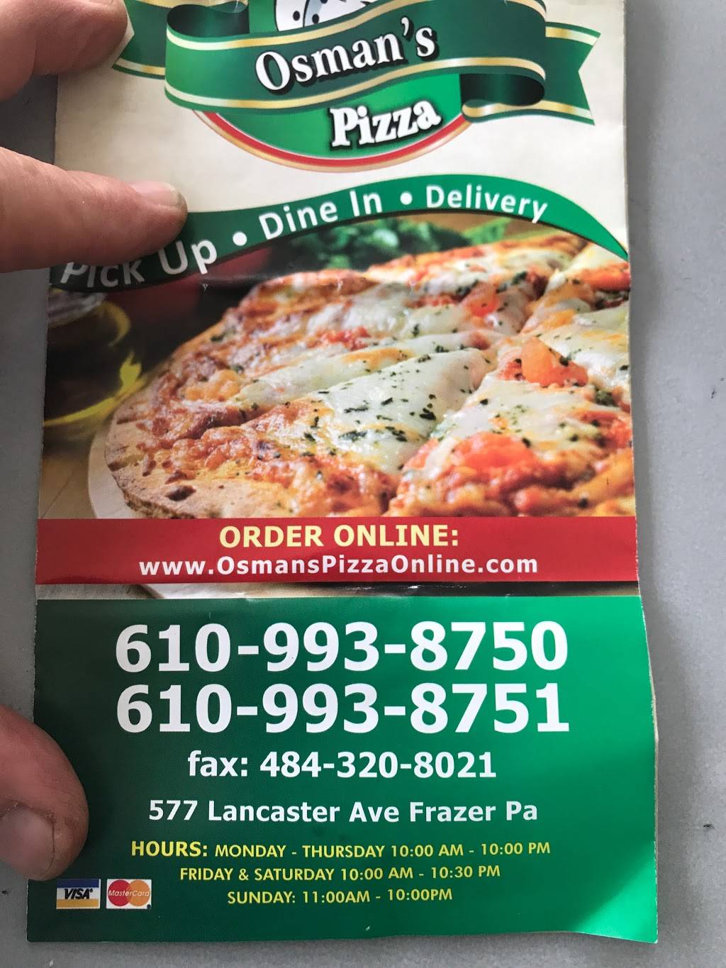 Osmans Pizza | restaurant | 577 Lancaster Ave, Malvern, PA 19355, USA | 6109938750 OR +1 610-993-8750