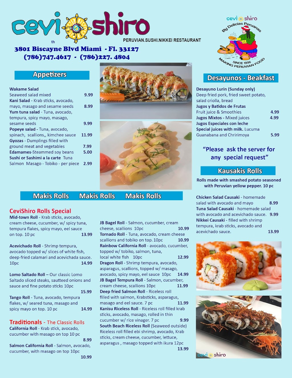 CEVISHIRO Peruvian Food - By Delicias Peruanas | restaurant | 3801 Biscayne Blvd, Miami, FL 33137, USA | 7862274804 OR +1 786-227-4804