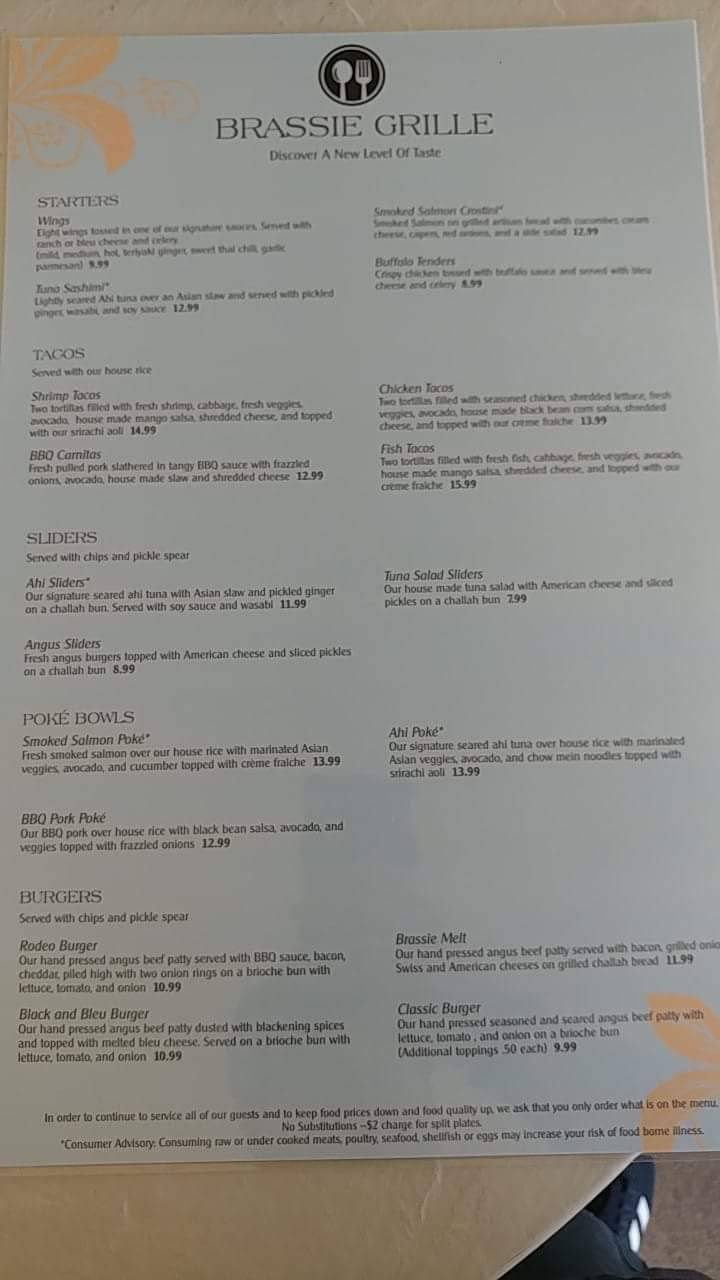 Brassie Grille | restaurant | 7500 S Hwy A1A, Melbourne Beach, FL 32951, USA | 3213273409 OR +1 321-327-3409