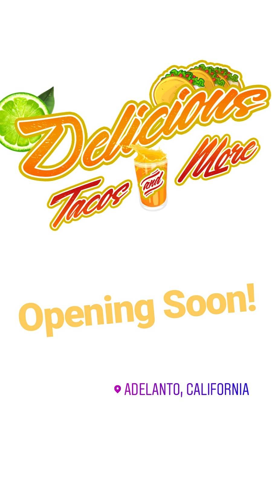 Delicious Tacos & More Catering Services | restaurant | 12002 Air Expy, Adelanto, CA 92301, USA | 8058158026 OR +1 805-815-8026