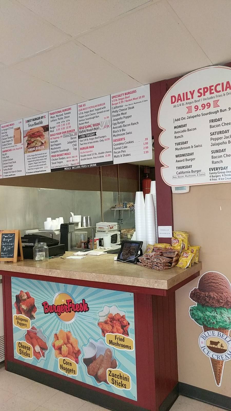 Burger Fresh | restaurant | 804 Gladstell St #110, Conroe, TX 77304, USA | 9367564414 OR +1 936-756-4414