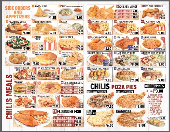 Chilis fried chicken | restaurant | 625 Delaware St, New Castle, DE 19720, USA | 3022760723 OR +1 302-276-0723