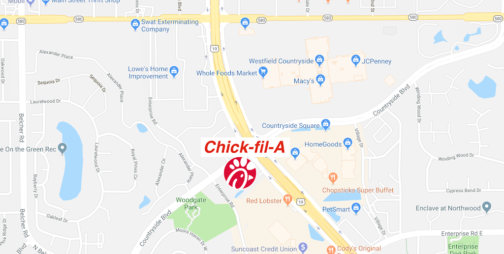 Chick-fil-A | restaurant | 2525 Countryside Blvd, Clearwater, FL 33763, United States | 7277911808 OR +1 727-791-1808